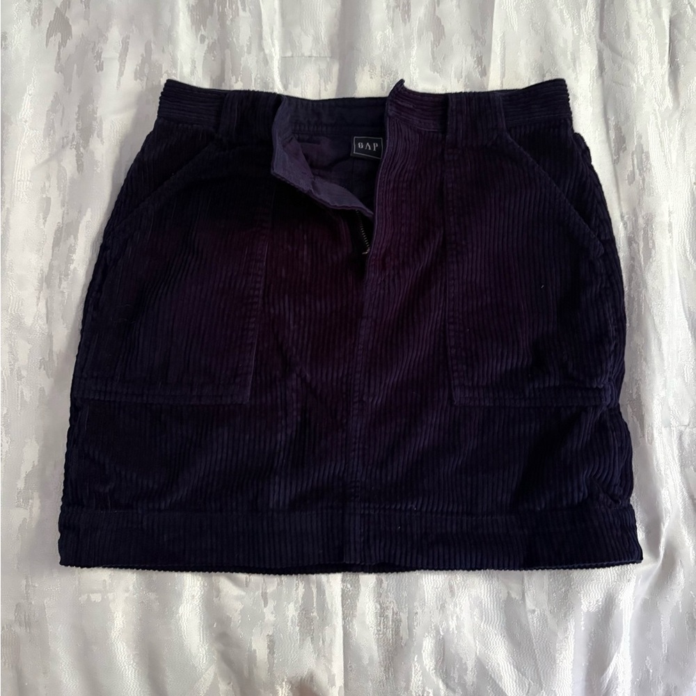 GAP Women's Corduroy Skirt - Dark Purple